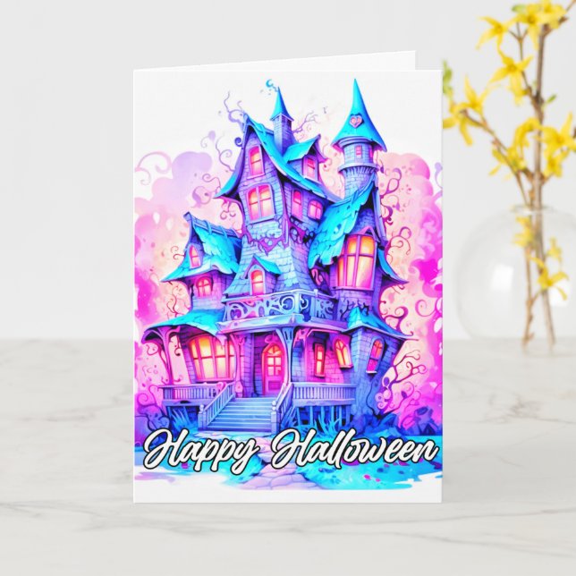 Have A Super Spooky Halloween Card (Yellow Flower)