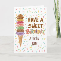 Have A Sweet Birthday Folded Greeting Card