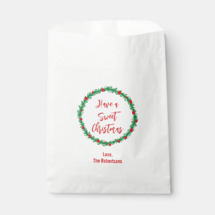 Have a Sweet Christmas, Holiday Treat Favour Bag
