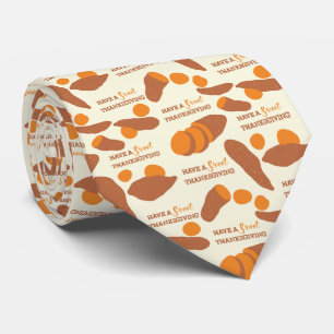 Have a Sweet Thanksgiving Patterned Sweet Potatoes Tie