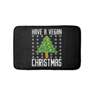 have a vegan christmas bath mat