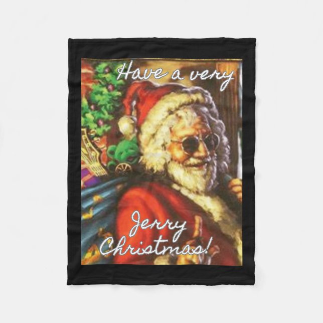 Have A Very Jerry Christmas Garcia Santa Holiday  Fleece Blanket (Front)