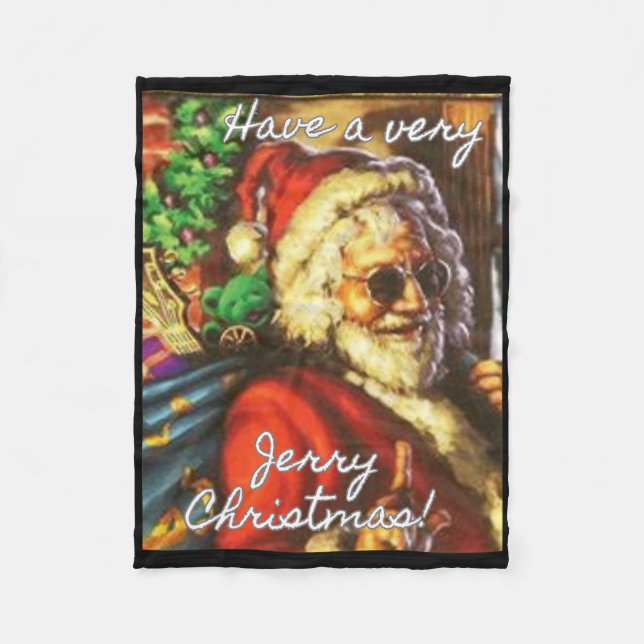 Have A Very Jerry Christmas Garcia Santa Holiday  Fleece Blanket (Front)