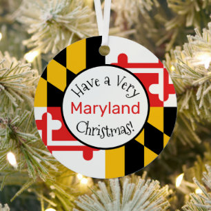 Have a Very Maryland Christmas Hun Personalized Metal Tree Decoration