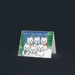 Have a very Westie Christmas Holiday Card<br><div class="desc">What's better than one Westie? Six Westies enjoying the winter snow.</div>