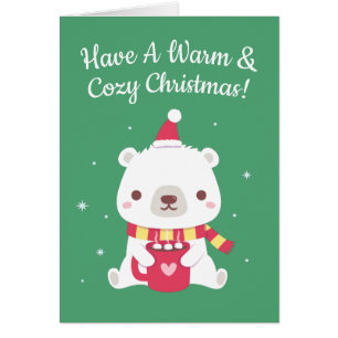 Have A Warm & Cosy Christmas Polar Bear Greeting