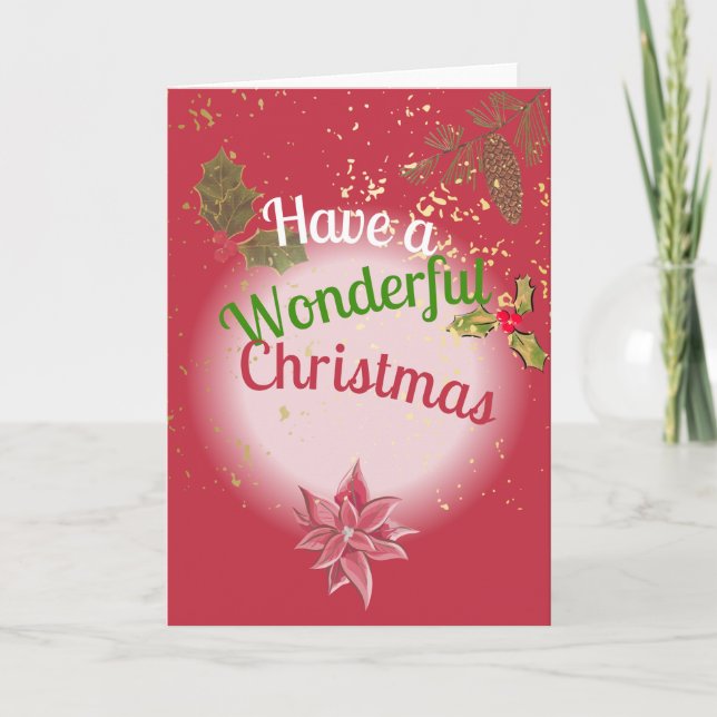 Have a Wonderful Christmas Holiday Card (Front)