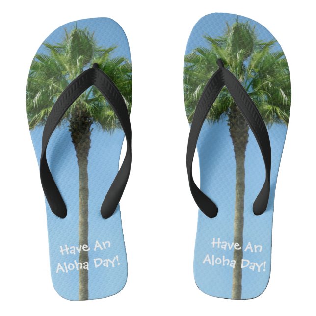 Have An Aloha Day Palm Tree Thongs (Footbed)