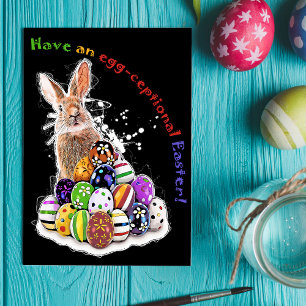 Have an egg-ceptional Easter! Easter Bunny Eggs Card