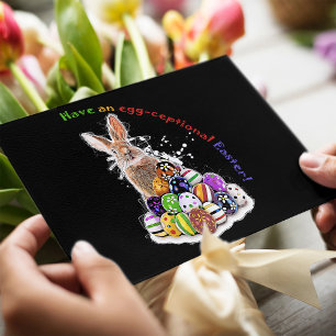 Have an egg-ceptional Easter! Easter Bunny Eggs Postcard