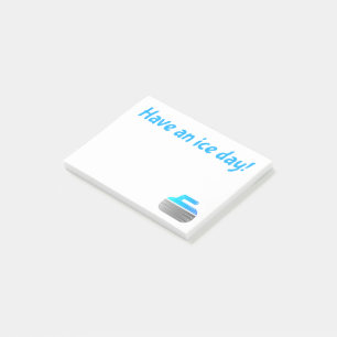 "Have an ice day!" Curling Sticky Notes