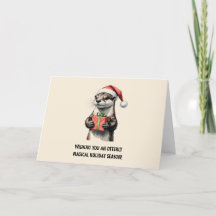 Have an Otterly Joyful Christmas Holiday Card
