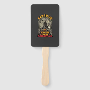 Have Been Ready Halloween Haunted House Tombstone Hand Fan