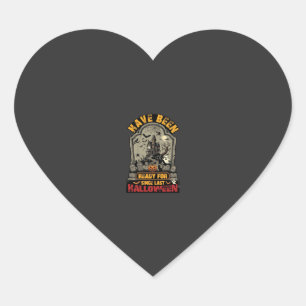 Have Been Ready Halloween Haunted House Tombstone Heart Sticker