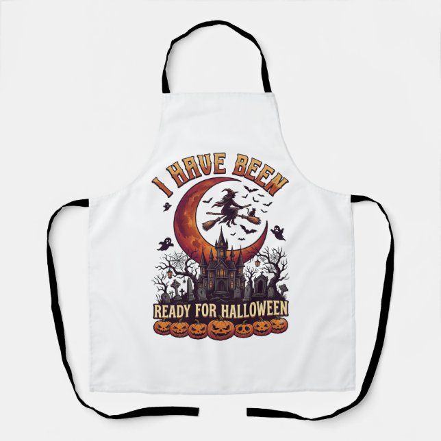 Have Been Ready Halloween Witch Castle Moon_1 Apron (Front)
