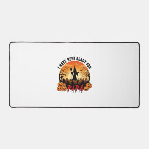 Have Been Ready Papa Halloween Witch Pumpkins Grav Desk Mat