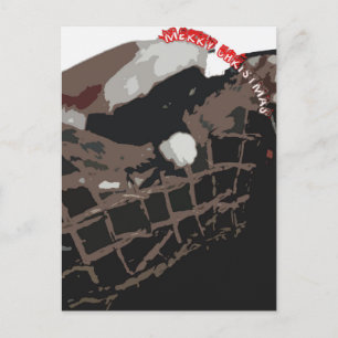 Have black Grinch xmas Postcard