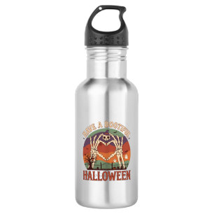 Have Bootiful Halloween Skeleton Hands Cat Skull W 532 Ml Water Bottle