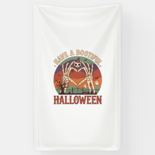 Have Bootiful Halloween Skeleton Hands Cat Skull W Banner