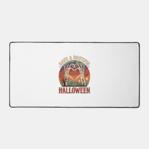 Have Bootiful Halloween Skeleton Hands Cat Skull W Desk Mat