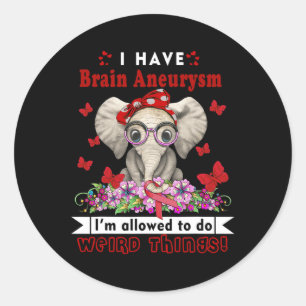 Have Brain Aneurysm Awareness Classic Round Sticker