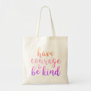 Have Courage & Be Kind Quote Pink Purple Kids' Tote Bag