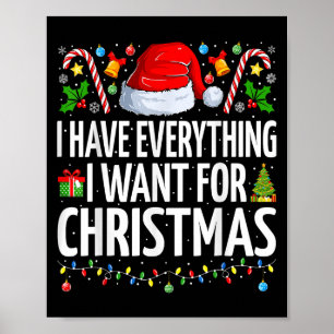 Have Everything I Want For Christmas Couple Pajama Poster
