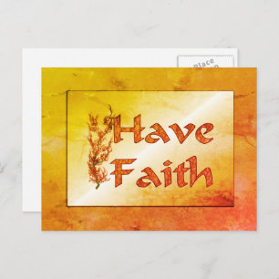 Have Faith Flowering Tree Inspirational Postcard