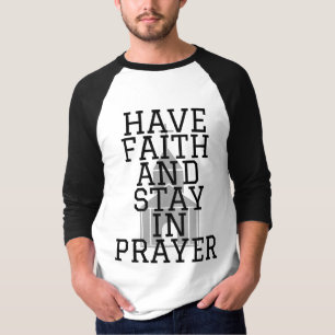 Have Faith In Prayer Bold Men's 3/4 T-Shirt