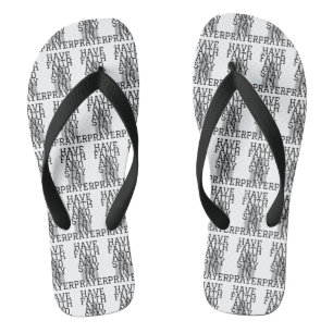 Have Faith In Prayer Bold W/B All-Over Unisex Thongs