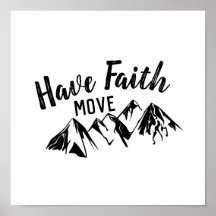 Have Faith Move Mountains Christian Word Art
