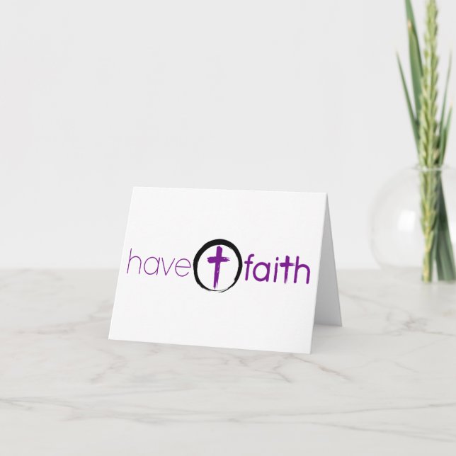Have Faith Notecard Purple with Circle Cross (Front)