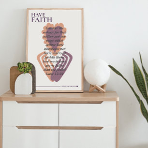 Have Faith Scripture Verse Heart Hands Poster