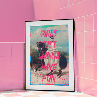 Have Fun Altered Art Modern Trendy Wall Art Poster