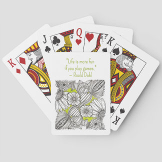 Have Fun and Play with BW Floral Doodle Playing Cards