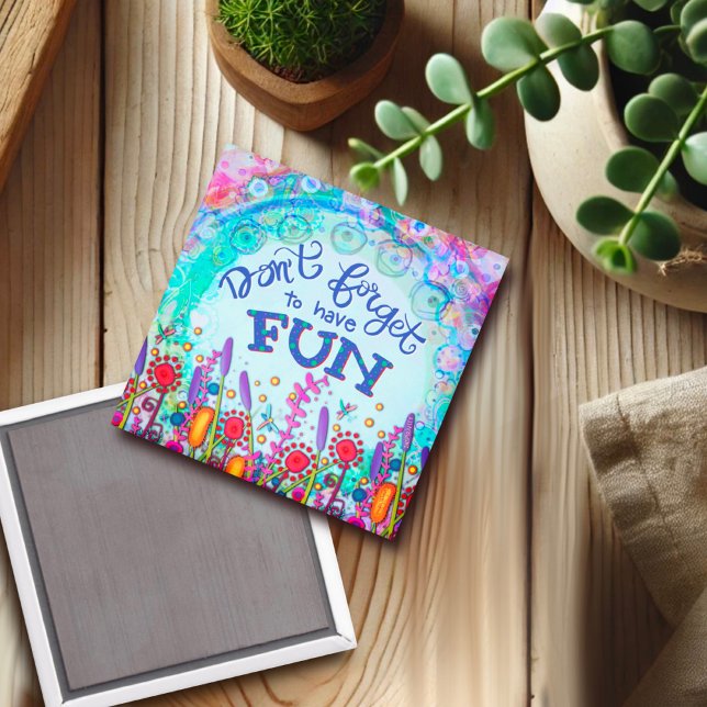  Have Fun Blue  Pretty Inspiring Wildflowers Magnet (Creator Uploaded)