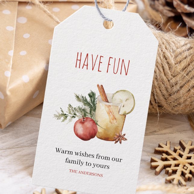 Have Fun | Christmas Drink  Gift Tags (Creator Uploaded)