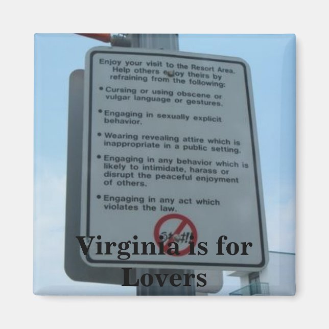 Have Fun, Virginia is for Lovers Magnet (Front)