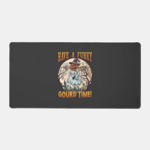 Have Funky Gourd Time Ghost Pumpkin Graveyard Desk Mat