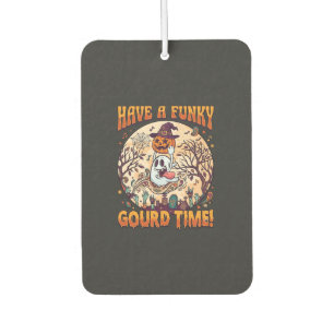 Have Funky Gourd Time Halloween Ghost Pumpkin_1 Car Air Freshener