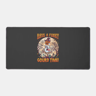 Have Funky Gourd Time Halloween Ghost Pumpkin_1 Desk Mat