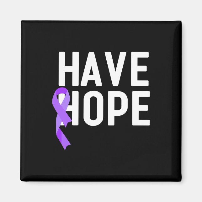 Have Hope Purple Ribbon Overdose Awareness End Add Magnet (Front)