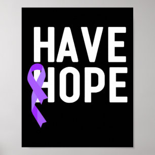 Have Hope Purple Ribbon Overdose Awareness End Add Poster