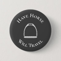 "Have Horse Will Travel" English Stirrup Iron Grey