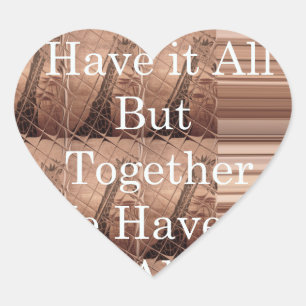 Have it all Giraffe Safari  Hakuna Matata woven so Heart Sticker