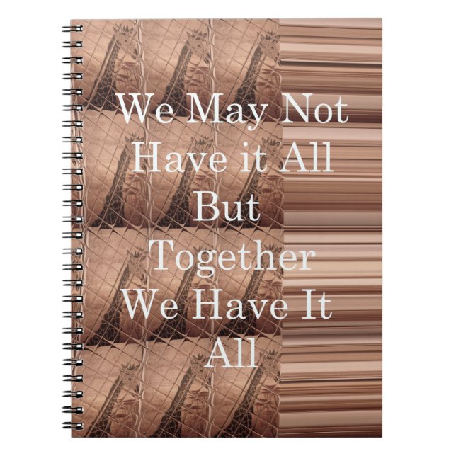 Have it all Giraffe Safari  Hakuna Matata woven so Notebook (Front)