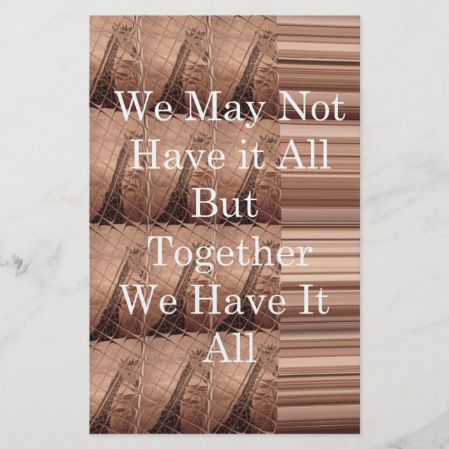 Have it all Giraffe Safari  Hakuna Matata woven so Stationery (Front)