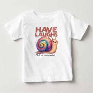 Have Laughs Cute Rainbow Snail Inspirational Baby T-Shirt
