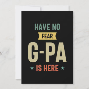 Have No Fear G-Pa Is Here Grandpa Funny Gift Thank You Card