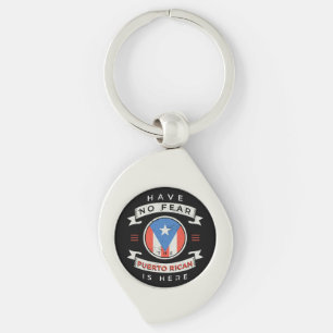 Have No Fear The Puerto Rican Is Here Funny Quote Key Ring